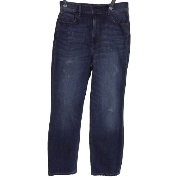 Express Size 0 x 26" High Waist Cropped Distressed Jeans - Picture 1 of 8